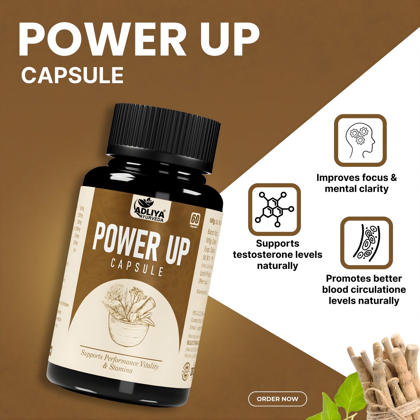 Power Up Capsule – Powerful Ling Lamba Mota Karne Wala Dawai for Men Stamina & Performance
